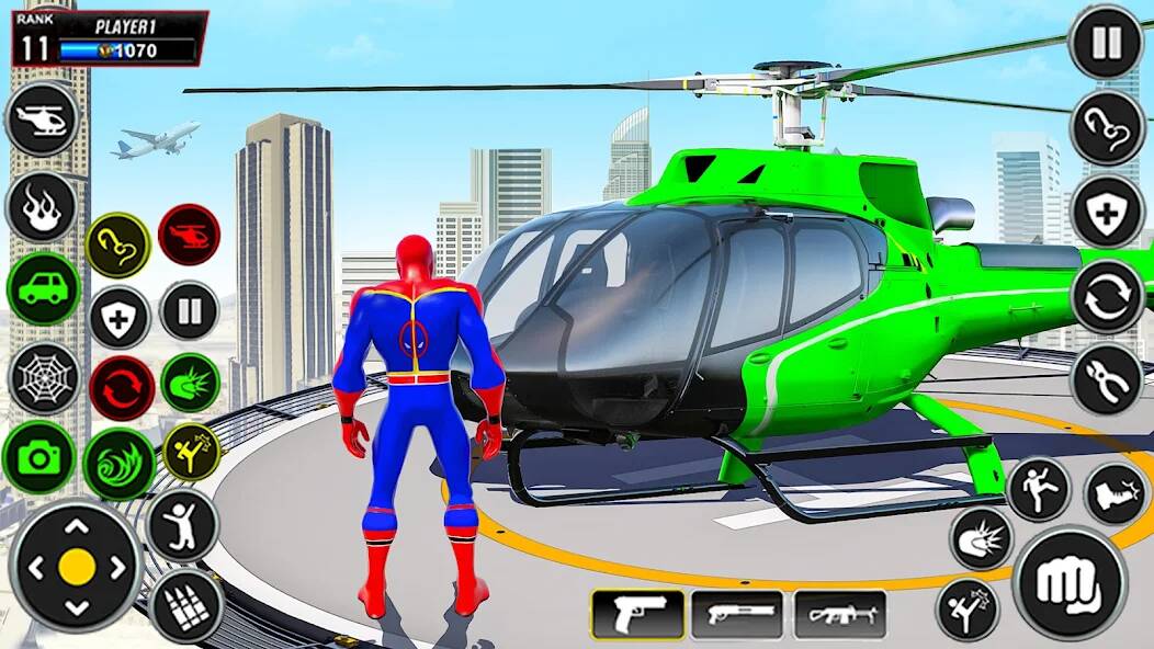 Скачать Летающий супергерой: игры-паук (Взлом на деньги) версия 0.8.8 apk на Андроид