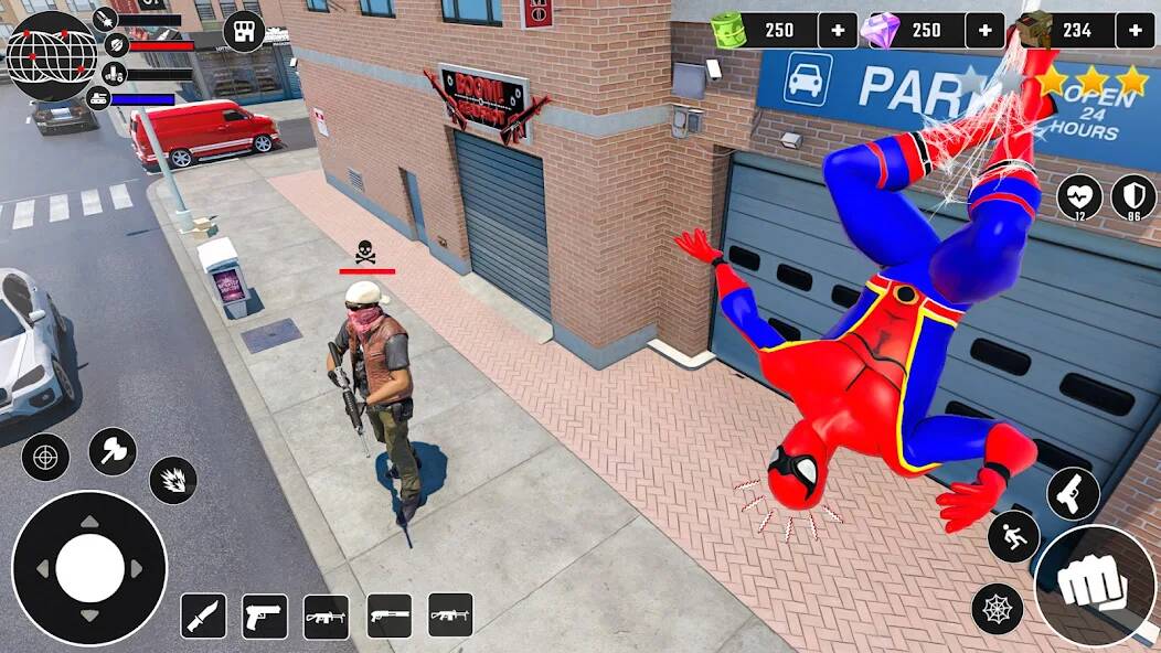 Скачать Летающий супергерой: игры-паук (Взлом на деньги) версия 0.8.8 apk на Андроид