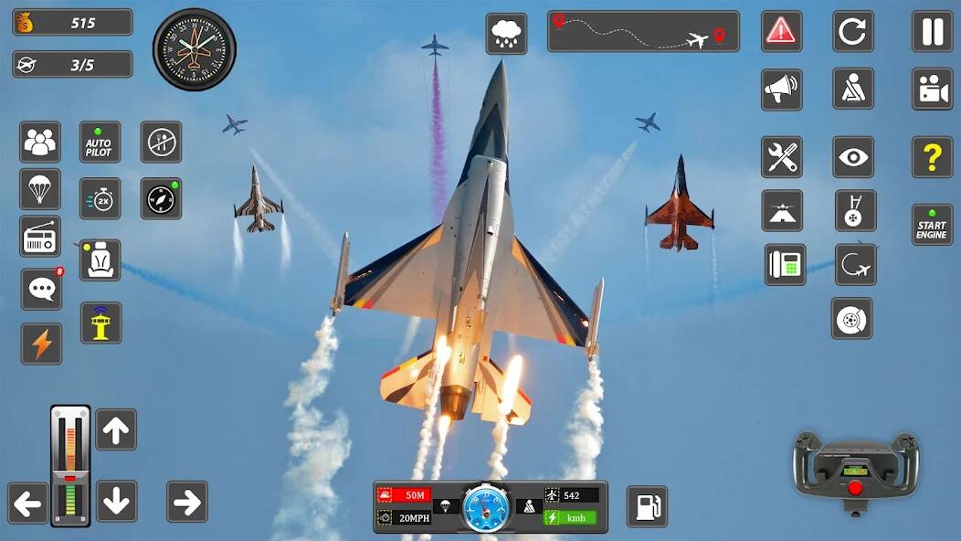 Скачать Real Flight Sim Airplane Games (Взлом на деньги) версия 2.7.2 apk на Андроид