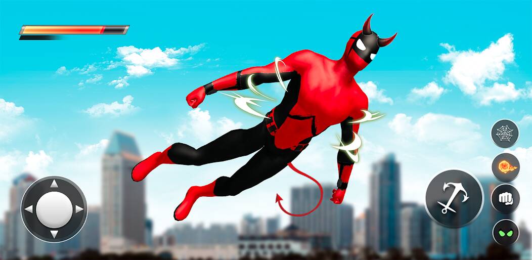 Скачать Spider Rope Hero - Flying Hero (Взлом на деньги) версия 2.7.7 apk на Андроид
