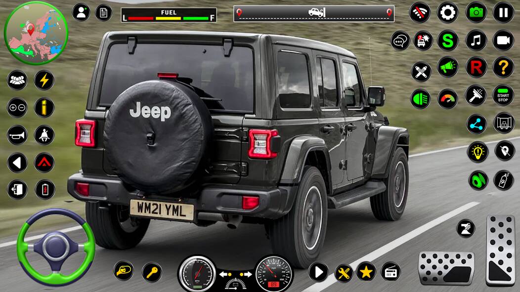 Скачать Jeep Driving Simulator offRoad (Взлом на деньги) версия 2.3.7 apk на Андроид