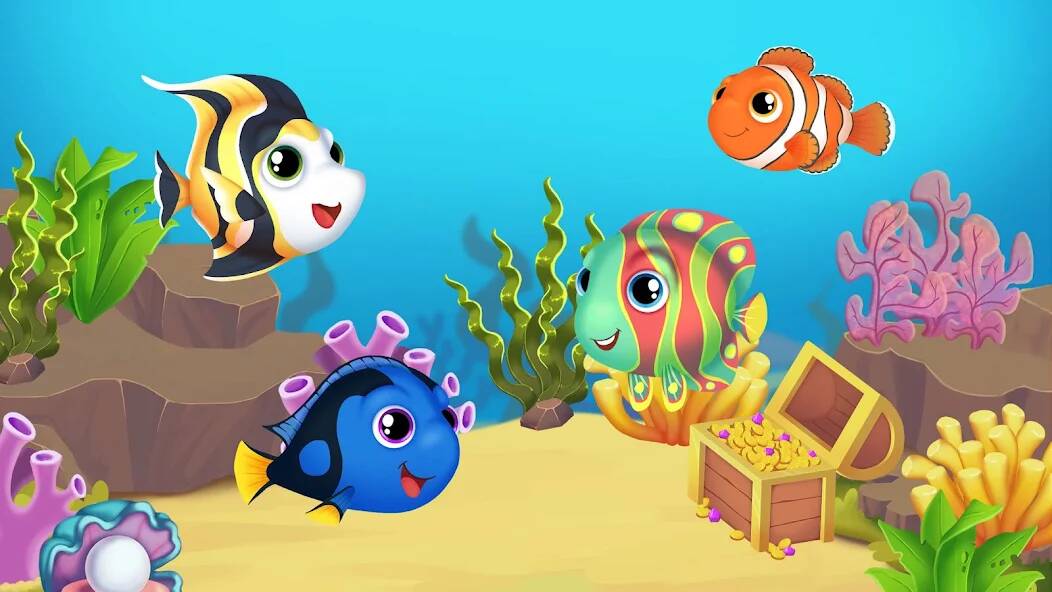 Скачать Аквариум с рыбками для малышей (Взлом на деньги) версия 0.5.4 apk на Андроид