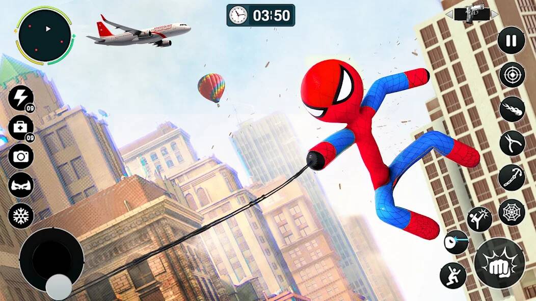 Скачать Игра герой летающего паука (Взлом на деньги) версия 2.9.8 apk на Андроид