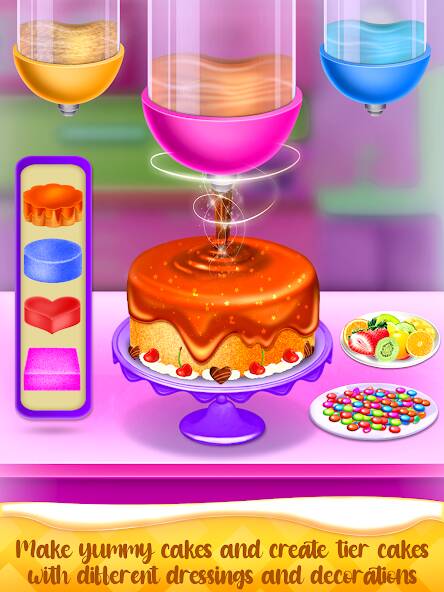 Скачать Cake Maker Cooking Cake Games (Взлом открыто все) версия 1.7.3 apk на Андроид