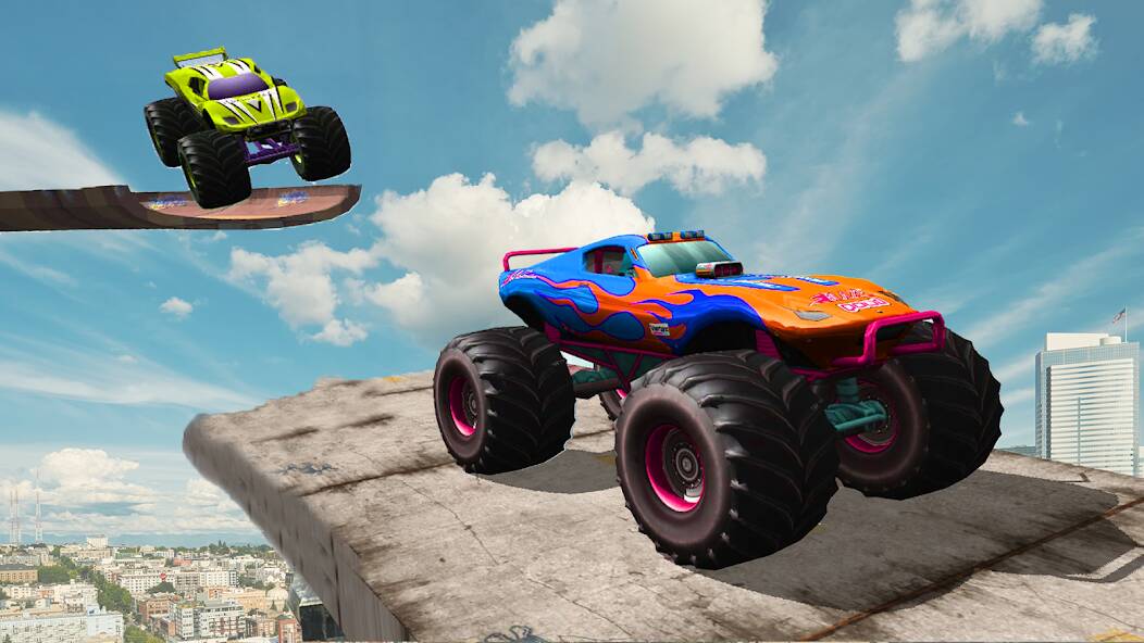 Скачать Monster Truck Stunt : Car Game (Взлом на монеты) версия 0.6.5 apk на Андроид