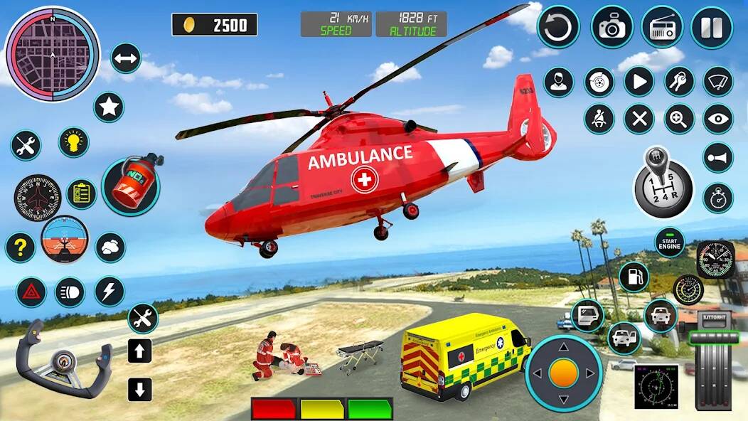 Скачать вертолет скорая помощь симулят (Взлом на деньги) версия 2.6.3 apk на Андроид