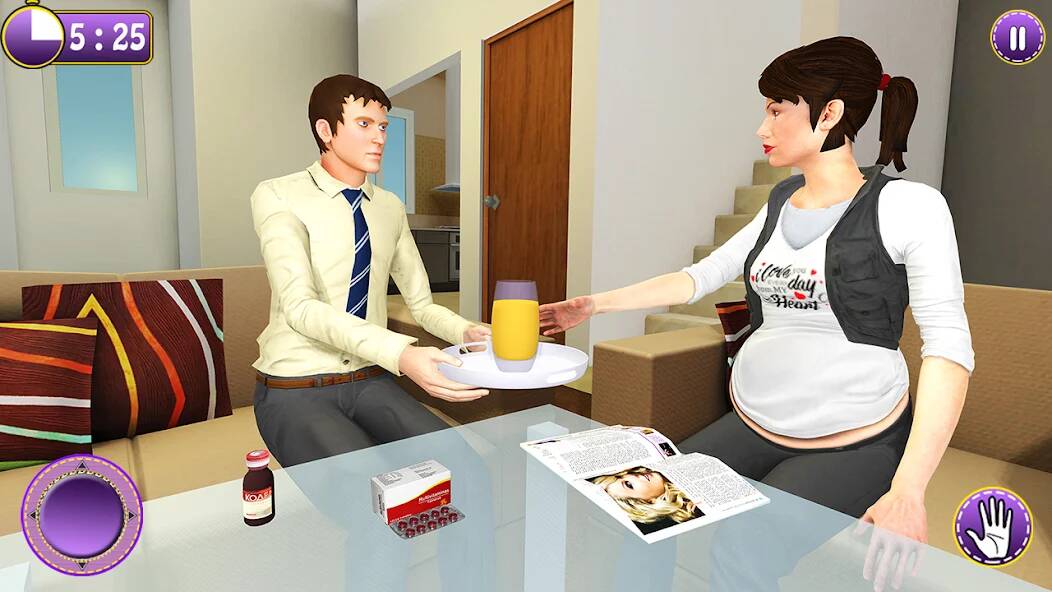 Скачать Pregnant Mother Game Simulator (Взлом на деньги) версия 1.3.2 apk на Андроид