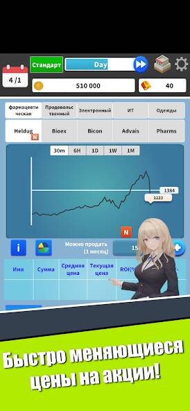 Скачать Игра на бирже - Капитализм (Взлом на монеты) версия 0.3.9 apk на Андроид