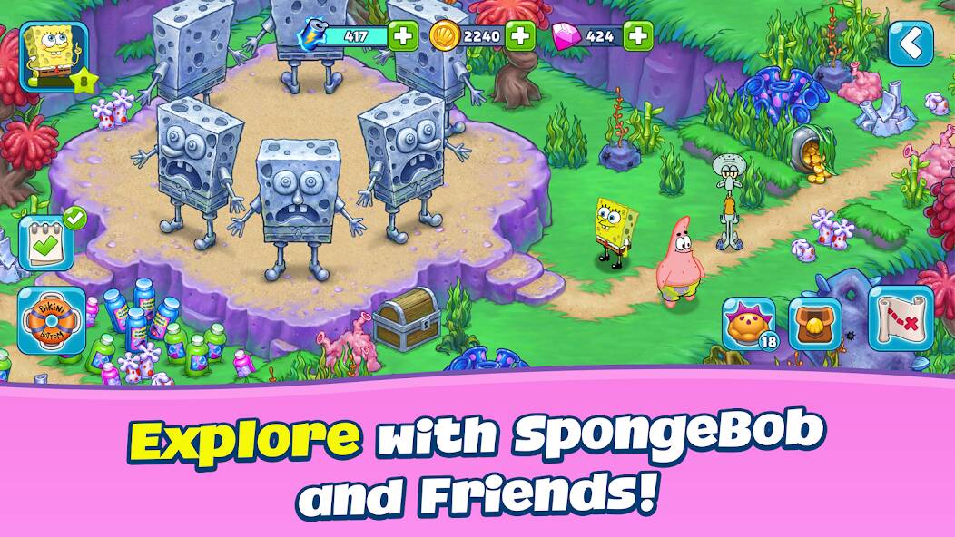 Скачать SpongeBob Adventures: In A Jam (Взлом на деньги) версия 2.2.3 apk на Андроид