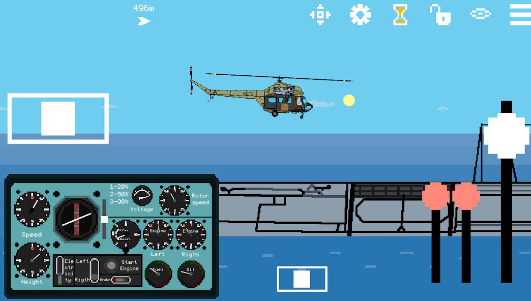 Скачать Pixel Helicopter Simulator (Взлом на монеты) версия 2.6.8 apk на Андроид