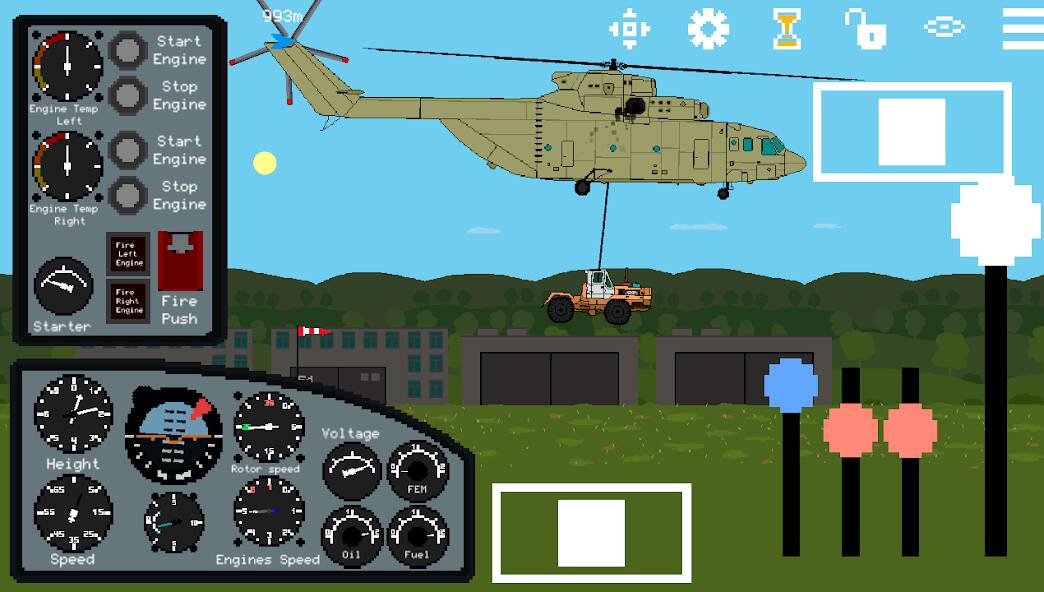 Скачать Pixel Helicopter Simulator (Взлом на монеты) версия 2.6.8 apk на Андроид