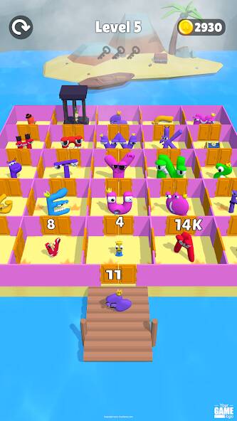 Скачать Alphabet Battle: Room Maze (Взлом открыто все) версия 1.4.8 apk на Андроид