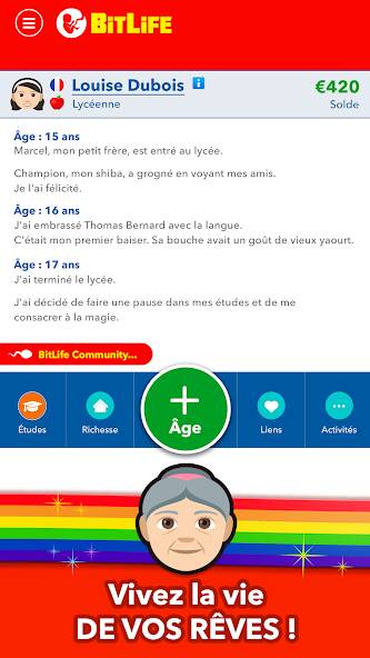 Скачать BitLife Français (Взлом на деньги) версия 2.8.7 apk на Андроид
