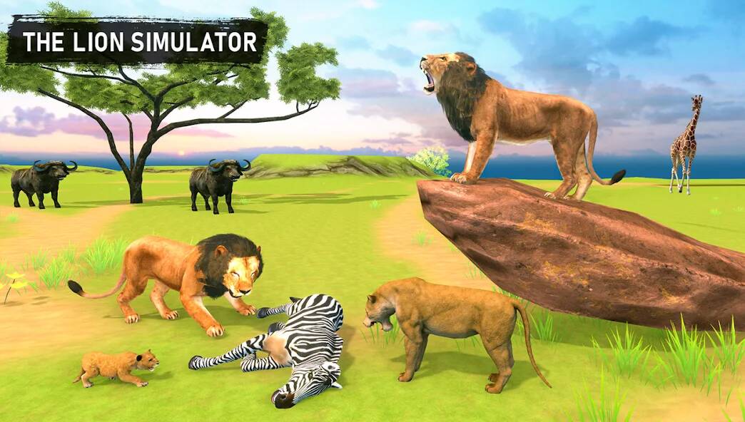 Скачать Lion Simulator - Lion Games (Взлом открыто все) версия 1.4.5 apk на Андроид
