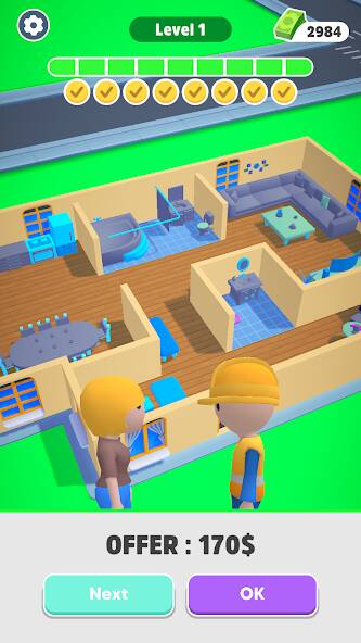 Скачать Home Builder 3D ! (Взлом открыто все) версия 1.3.6 apk на Андроид