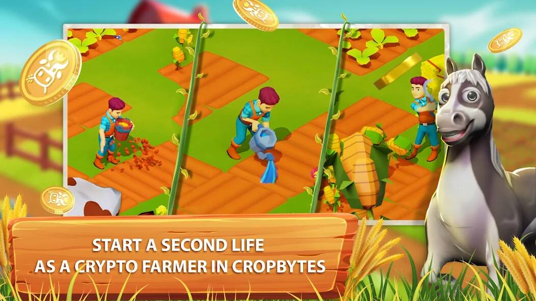Скачать CropBytes: A Crypto Farm Game (Взлом на монеты) версия 0.1.6 apk на Андроид