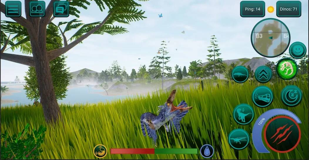 Скачать Динозавры Онлайн: Симулятор 3D (Взлом на деньги) версия 0.7.1 apk на Андроид