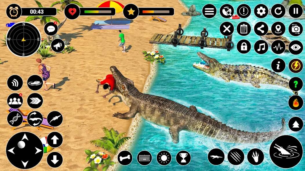 Скачать Animal Crocodile Attack Sim (Взлом на монеты) версия 0.2.1 apk на Андроид