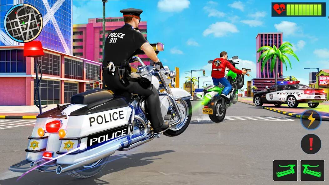 Скачать Police Moto Bike Chase Crime (Взлом на монеты) версия 0.4.3 apk на Андроид