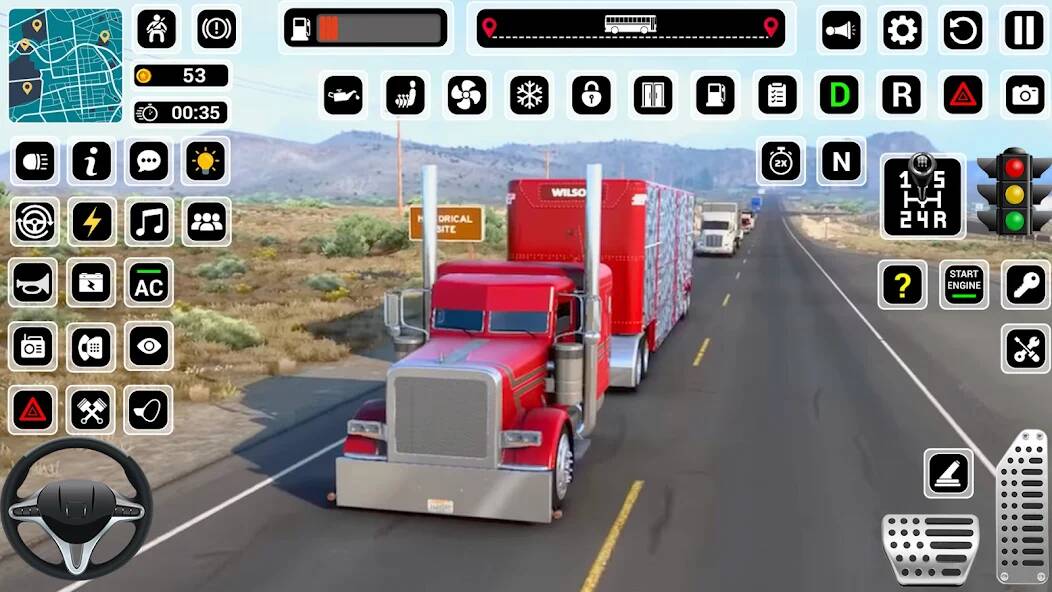 Скачать American Cargo Truck Driving (Взлом на монеты) версия 0.1.9 apk на Андроид