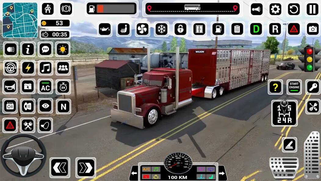 Скачать American Cargo Truck Driving (Взлом на монеты) версия 0.1.9 apk на Андроид