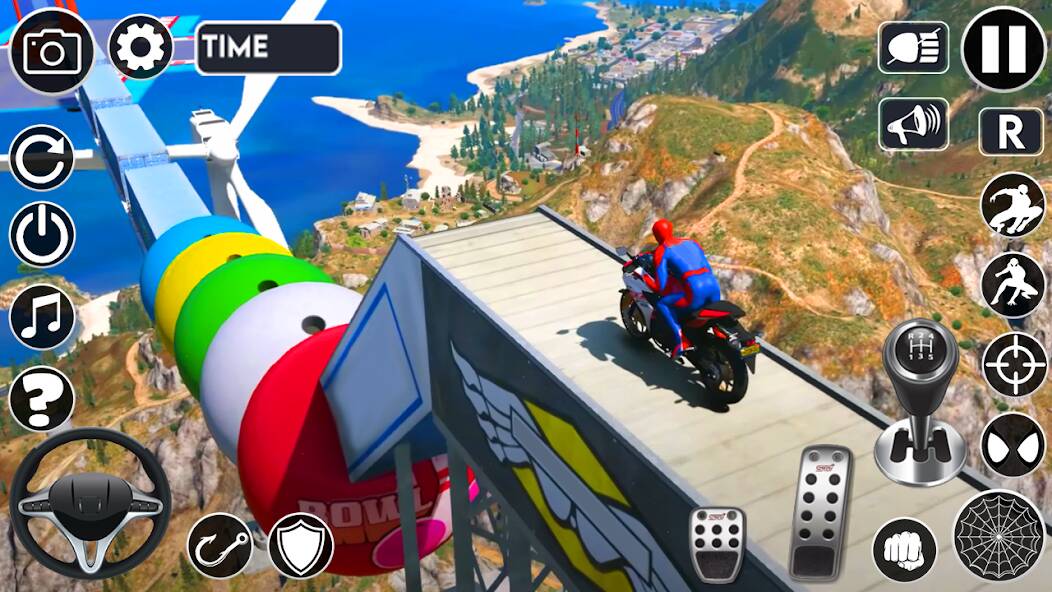 Скачать Superhero Tricky Bike Stunt (Взлом на деньги) версия 1.7.8 apk на Андроид