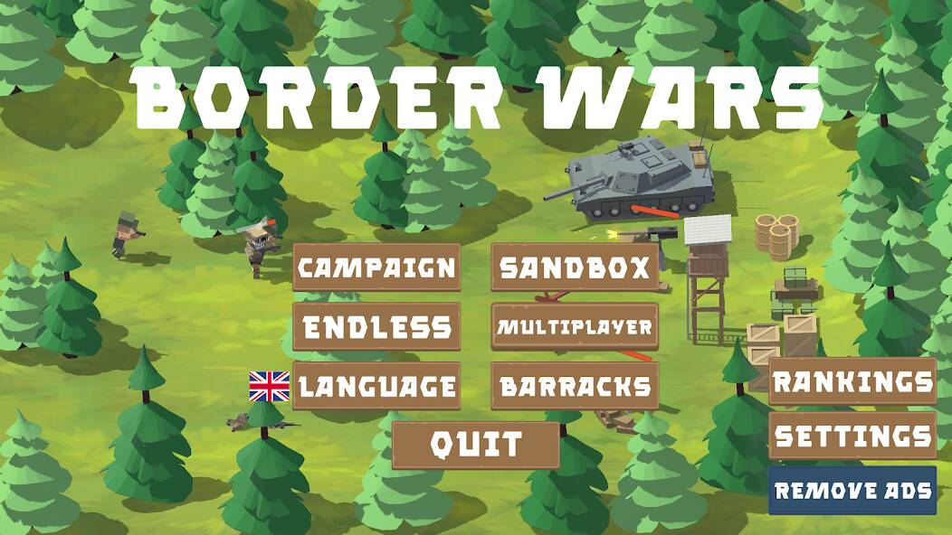 Скачать Пограничные войны Военные игры (Взлом открыто все) версия 0.1.6 apk на Андроид