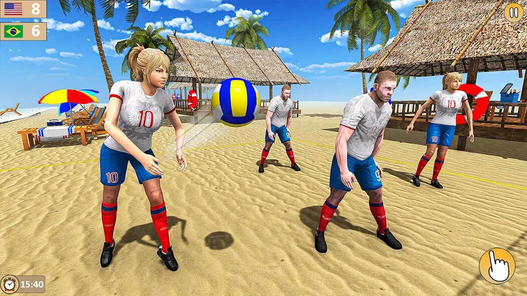 Скачать Volleyball 3D Champions Games (Взлом на деньги) версия 1.7.9 apk на Андроид