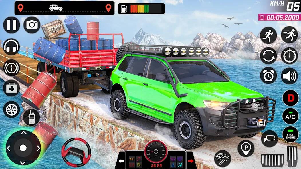 Скачать Offroad Jeep Game・Driving Game (Взлом на монеты) версия 1.2.3 apk на Андроид