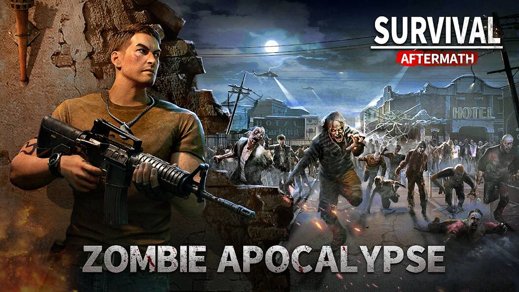 Скачать Aftermath Survival：Zombie War (Взлом открыто все) версия 2.9.7 apk на Андроид