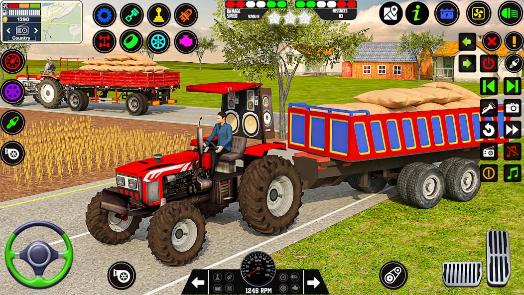 Скачать Farming Tractor Game Simulator (Взлом на деньги) версия 1.1.5 apk на Андроид