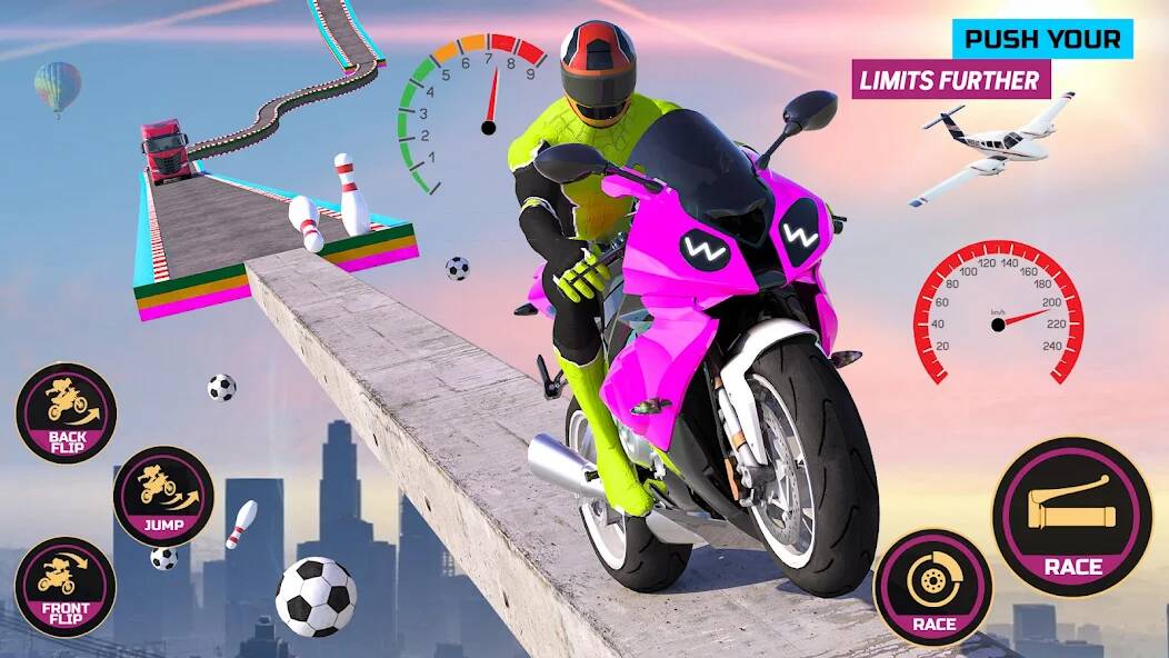 Скачать Racing Bike Stunt Games Master (Взлом открыто все) версия 2.4.5 apk на Андроид