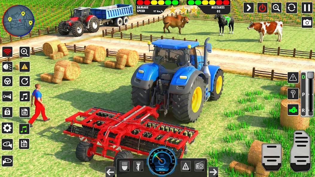 Скачать Real Tractor Driving Games (Взлом на деньги) версия 1.3.7 apk на Андроид