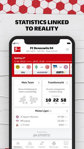 Скачать Bundesliga Fantasy Manager (Взлом на монеты) версия 2.6.9 apk на Андроид