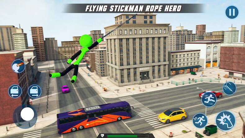 Скачать Spider Hero Stickman Rope Hero (Взлом на деньги) версия 0.3.7 apk на Андроид