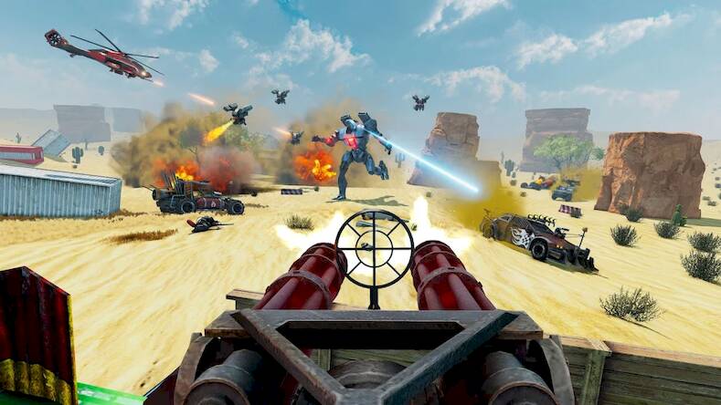 Скачать Desert Gunner Machine Gun Game (Взлом открыто все) версия 0.9.7 apk на Андроид