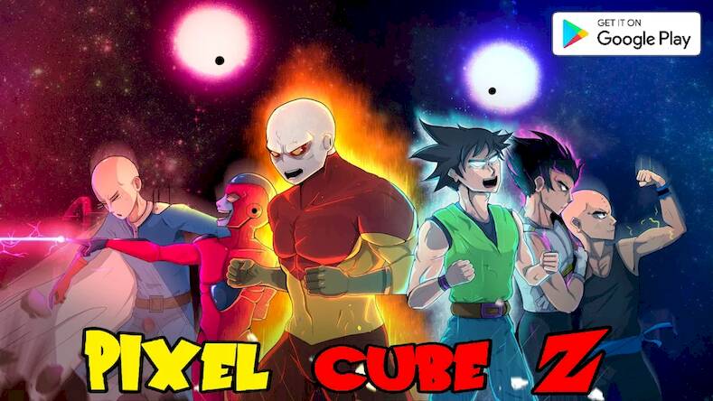 Скачать Pixel Cube Z Super Warriors (Взлом открыто все) версия 2.4.3 apk на Андроид