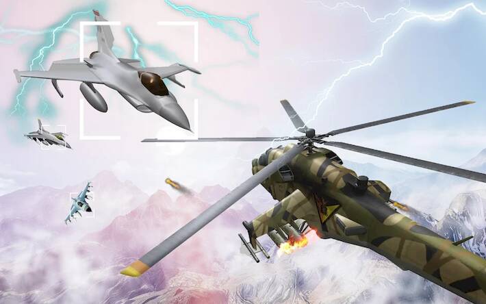 Скачать Боевой вертолет Воздушная атак (Взлом открыто все) версия 2.3.9 apk на Андроид