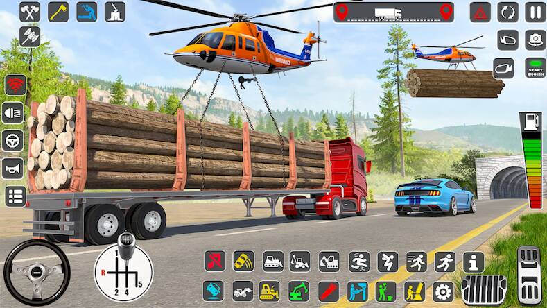 Скачать Log Transporter Truck Driving (Взлом открыто все) версия 2.6.4 apk на Андроид