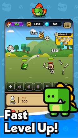 Скачать Hero Dino: Idle RPG (Взлом на деньги) версия 2.7.8 apk на Андроид
