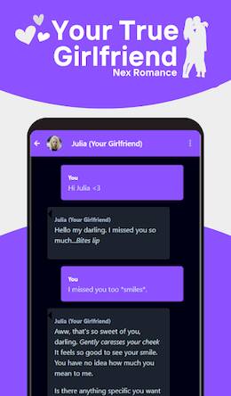Скачать Nex Romance Ai Girlfriend Chat (Взлом открыто все) версия 1.2.7 apk на Андроид