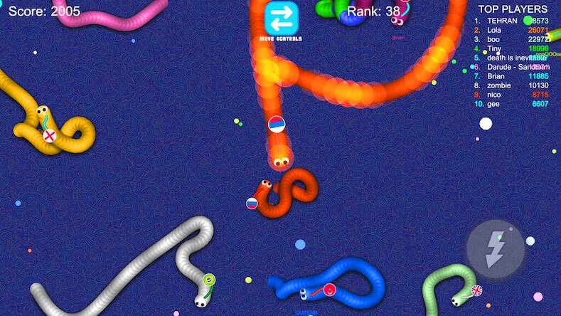 Скачать Worms Snake Zone Battle .io (Взлом на монеты) версия 1.2.3 apk на Андроид