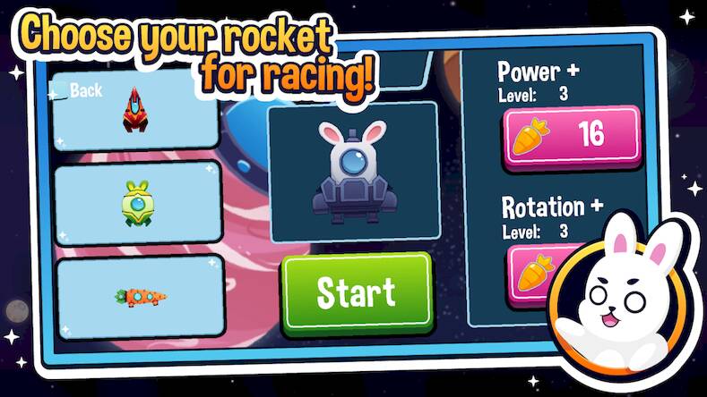 Скачать Rabbit Rocket Racing (Взлом на деньги) версия 2.5.1 apk на Андроид