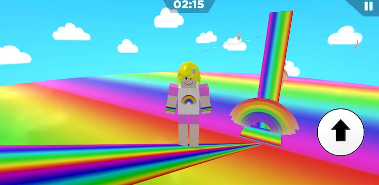 Скачать Rainbow Parkour sweet Girl (Взлом на монеты) версия 1.6.3 apk на Андроид