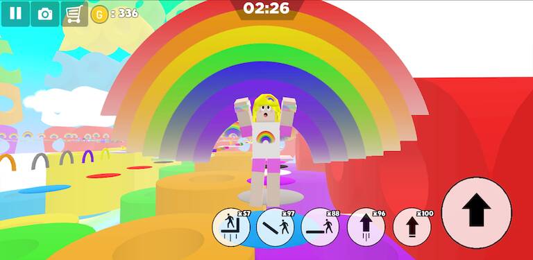 Скачать Rainbow Parkour sweet Girl (Взлом на монеты) версия 1.6.3 apk на Андроид