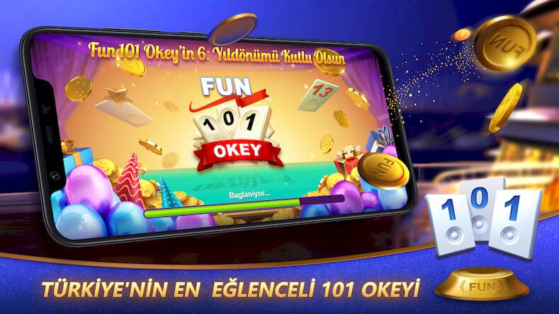 Скачать Fun 101 Okey® (Взлом на монеты) версия 0.8.7 apk на Андроид