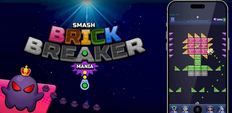 Скачать Smash Brick Breaker Mania (Взлом открыто все) версия 0.5.3 apk на Андроид