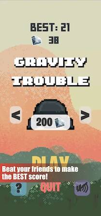 Скачать Gravity Trouble (Взлом на монеты) версия 0.2.1 apk на Андроид