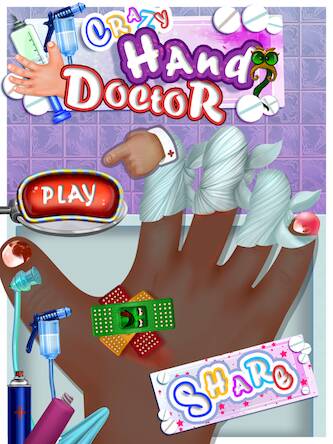 Скачать Crazy Hand Nail Doctor Surgery (Взлом на деньги) версия 0.1.4 apk на Андроид