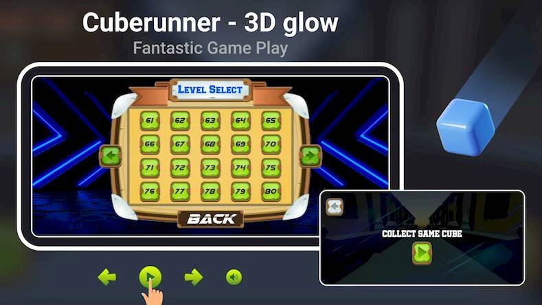 Скачать Cube Runner 3D Glow (Взлом открыто все) версия 1.8.1 apk на Андроид